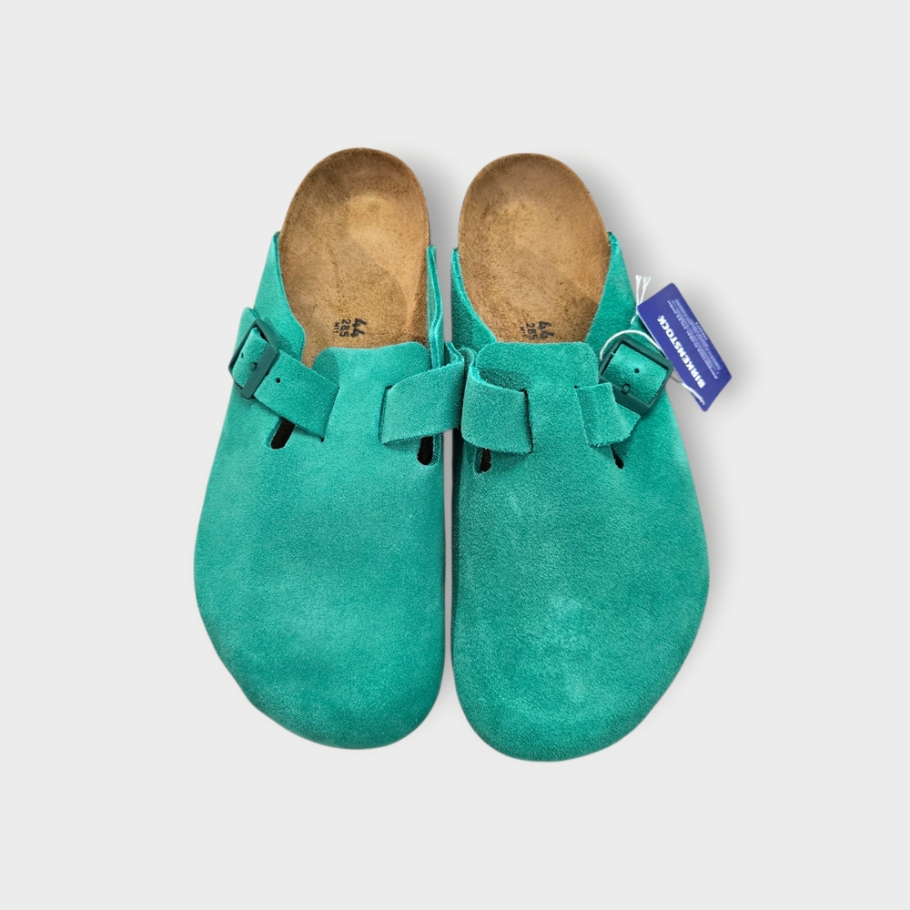 Birkenstock New w/ Box Boston Digital Green Suede Leather Regular Mens Size 11 - Picture 6 of 14